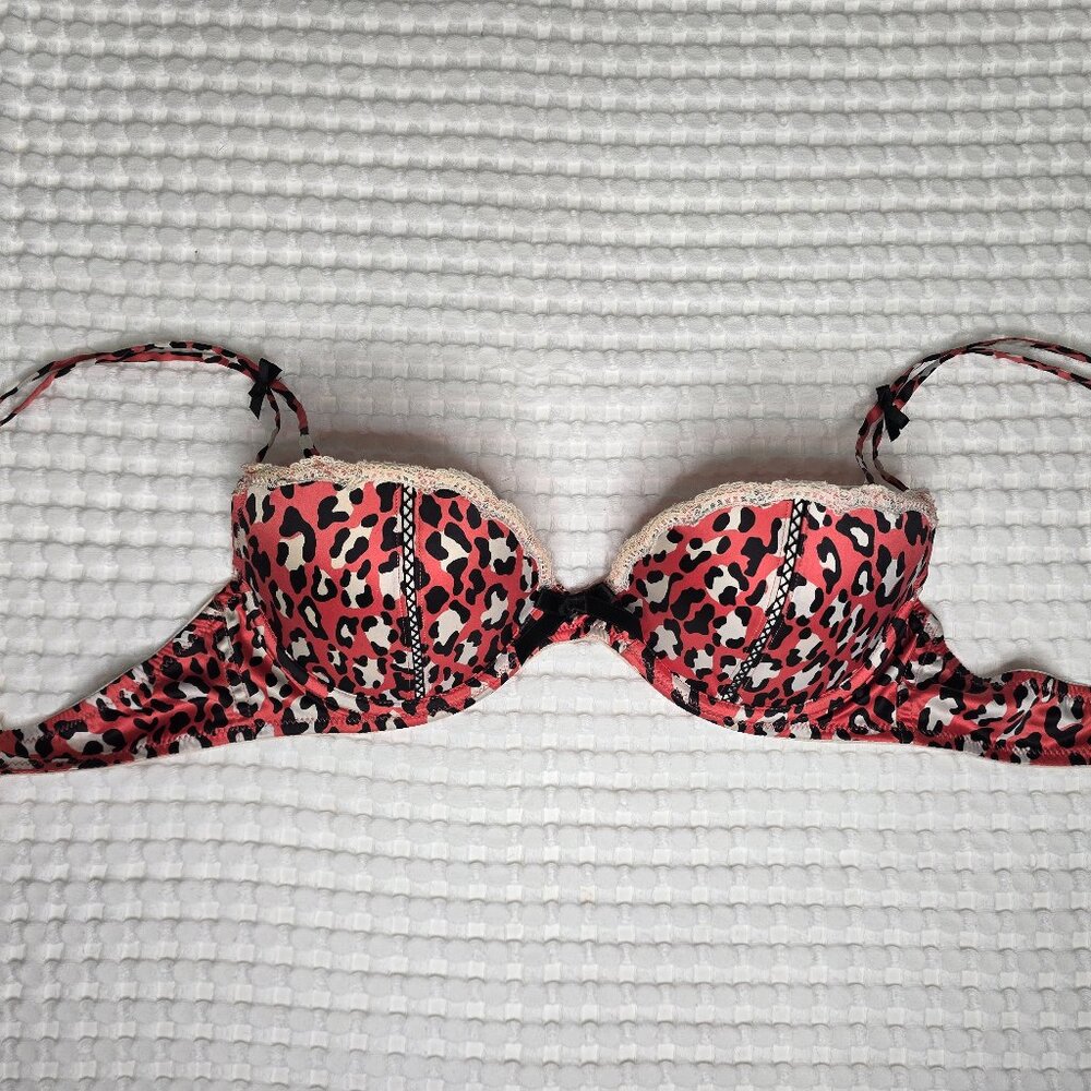 vintage Victoria's Secret Sexy Little Things Leopard-print balconette Pushup bra